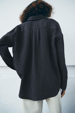 STRIPED FLOWING SHIRT ZW COLLECTION - Zara фото 3