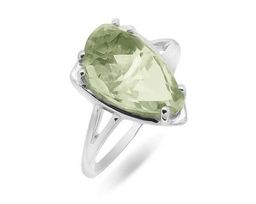 Кольцо из серебра зеленый аметист, Сиэтл