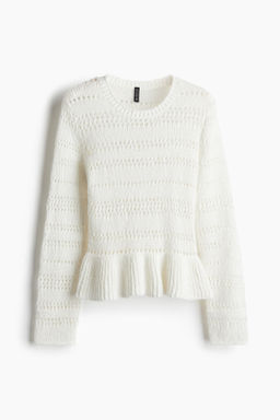 Jersey en punto pointelle con peplum - H&m фото 2