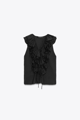 ZW COLLECTION RUFFLED TOP - Zara фото 8