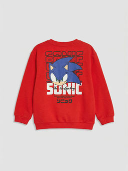 Sonic Bask?l? Erkek ?ocuk Kal?n Sweatshirt ve E?ofman Alt?
