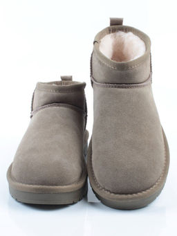 04-PF8300-6 KHAKI Угги женские (натуральная замша, 100% шерсть)