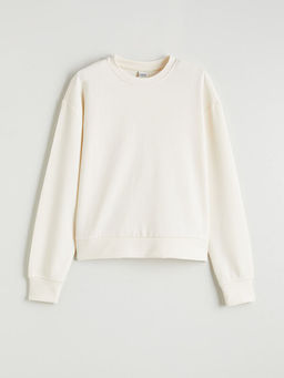 Bisiklet Yaka K?z ?ocuk Soft Touch Sweatshirt