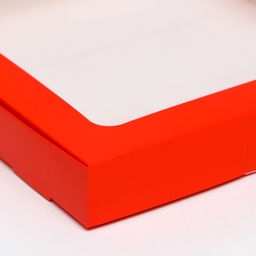 Коробка самосборная с окном красная, 21×21×3 см