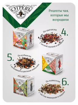 Чай Шкатулка "Народы России": 9 купажей чая, вкладыш со схемой устройства русского самовара