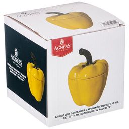 БЛЮДО ДЛЯ ЗАПЕКАНИЯ С КРЫШКОЙ ПЕРЕЦ 730 МЛ. 14*13*17 СМ. КОЛЛЕКЦИЯ IL RACCOLTO