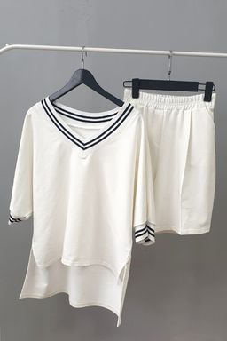 95% хлопок, 5% лайкра. Костюм цвет молочный - Knitka wear фото 5