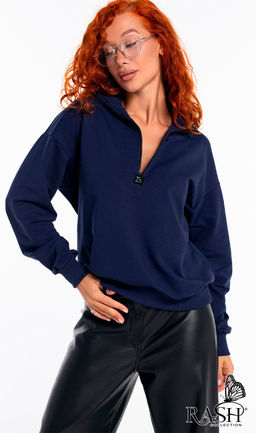 Свитшот на молнии "Аллегро" синий Цвет:как на фото