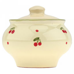 Горшок для жаркого керамический "Русский" 0,33л, д11,2см, h9,5см, "Кантри", с крышкой (Россия)
