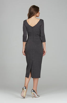 Платье миди серый - Donna saggia фото 2