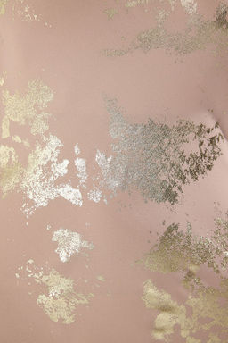 TRENDYOLMILLA Alt?n Soyut Desenli Astarl? Sifon Dokuma Uzun S?k Abiye & Mezuniyet Elbise TPRSS25AE00089  фото 3