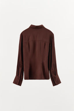 FLOWING SATIN SHIRT - Zara фото 5