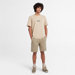 Футболка Timberland T-Shirt Oval Logo Authentic Fit бежевая