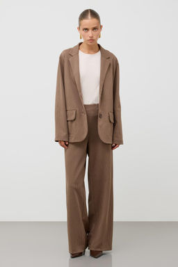 ЕВТ 4158/песочно-коричневый,гусиная лапка брюки жен