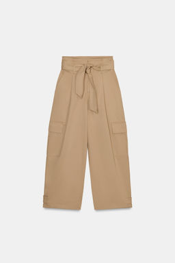 PAPERBAG CARGO TROUSERS - Zara фото 16