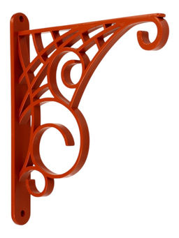 Цена за 2 шт. Кронштейн для подвесных кашпо нагрузка до 12 кг, пластик терракот