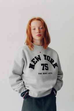FLOCK SLOGAN SWEATSHIRT - Zara фото 5