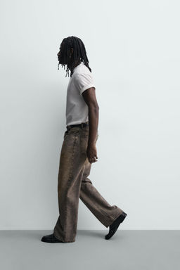 JEANS BAGGY FIT / Gris / Tostado