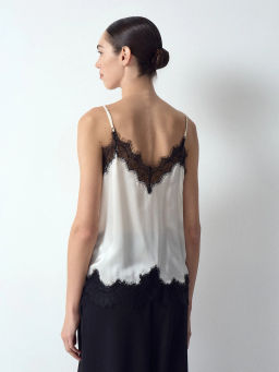 EMKA / Топ из шёлка и кружева  фото 5