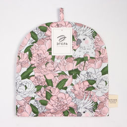 Грелка Этель Попугай 28х28 см, 80% хл, 20% пэ, сатин 110 г/м2  фото 5