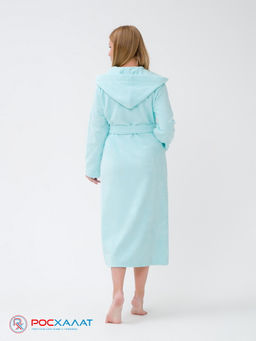 Женский халат с капюшоном морская волна МЗ-06 (58)