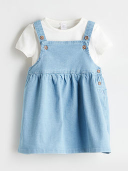 K?z Bebek Jean Elbise ve Bluz 2li