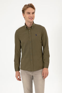 Erkek Haki Uzun Kollu Basic G_mlek Sepette S_rpriz _ndirim - U.s. polo assn фото 3