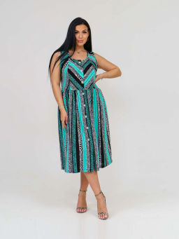 Сарафан женский, цвет черный зеленый