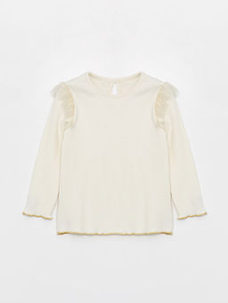 Bisiklet Yaka Uzun Kollu K?z Bebek Ti??rt