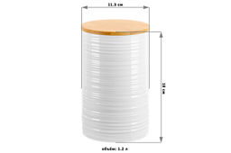 Банка д/хранения 1,2 л 11,3*11,3*18 см Шелк с дер. крышк. с сил. упл. - Elan gallery фото 7