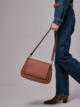 Сумка сэтчел Deboro 30923 коричневый камень