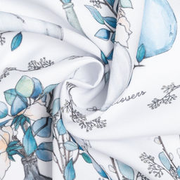 Шторы для кухни с подхватами Этель Flower mood, 145×180 см, комплект - 2 шт.