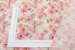 Креп-вискоза (Digital) Акварельные розы цв.розовый, ш.1.5м, вискоза-75%, нейлон-25%, 85гр/м.кв - Купава фото 4