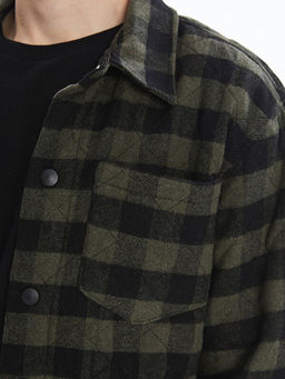 Regular Fit Uzun Kollu Ekose Erkek G?mlek Ceket