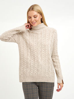 водолазка женская с косами и со спущенной линией плеча - Glenfield фото 4