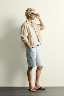 BERMUDA DENIM STRAIGHT FIT / Azul claro - Zara фото 4