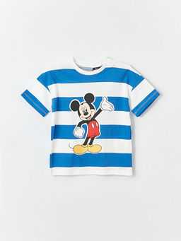 Bisiklet Yaka K?sa Kollu Mickey Mouse Bask?l? Erkek Bebek Ti??rt ve ?ort 2li Tak?m - Waikiki фото 2