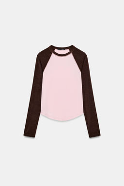 CAMISETA RANGL?N CONTRASTE / Khaki - Zara фото 5