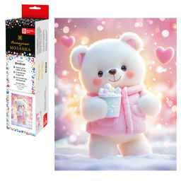 Алмазная мозаика (набор для творчества) арт. 70798 / 50 ЗИМНИЙ МИШКА, размер: 20x25 см, (20 цветов