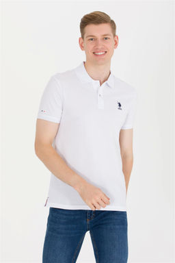 U. S. Polo Assn Мужская белая базовая футболка с воротником-поло - U.s. polo assn фото 11