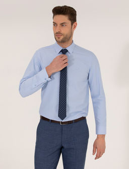 Mavi Slim Fit Uzun Kollu Klasik G_mlek