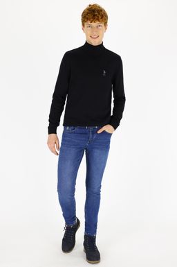 U. S. Polo Assn / Мужской черный базовый свитер - U.s. polo assn фото 4