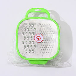 Тёрка с контейнером Доляна «Универсал», 2 в 1, 19×14.5×3.5 см, зелёная