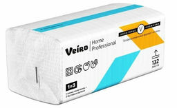 VEIRO бум.полотенца 2-сл. LUXX V-сложения (132 листа) Белые