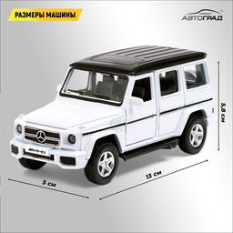 Машина металлическая MERCEDES-BENZ G63 AMG, 1:32, открываются двери, инерция, цвет белый - АвтоГрад фото 2