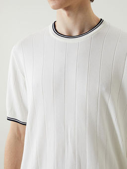 Bisiklet Yaka K?sa Kollu Erkek Triko Kazak