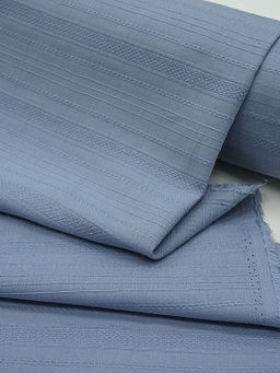 Фактурный хлопок Рельефные полоски цв.голубой джинс, ш.1.45м, хлопок-100%, 110гр/м.кв