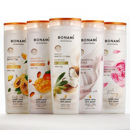 Гель для душа женский, 400 мл, аромат экзотических фруктов, BONAMI