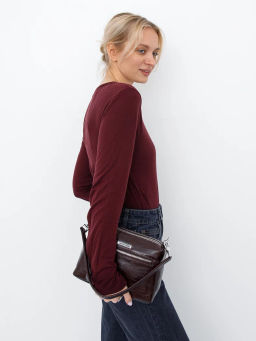 Сумка 0835CB coffee  Polina&Eiterou