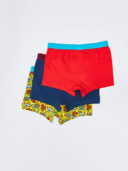 Bask?l? Pamuklu Erkek ?ocuk Boxer 3l? - Waikiki фото 2